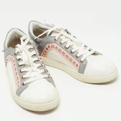 Pre Owned Sophia Webster White Leather Riko Sneakers Size 39