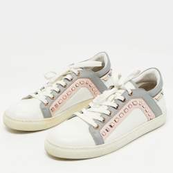 Pre Owned Sophia Webster White Leather Riko Sneakers Size 39