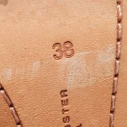 Pre Owned Sophia Webster Multicolor Nylon And Leather Heart Print Ankle Strap Pumps Size 38