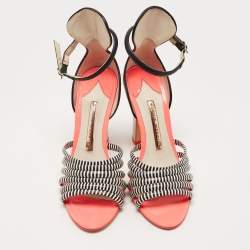 Pre Owned Sophia Webster Multicolour Glitter Leather Ankle Strap Sandals Size 37