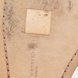 Pre Owned Sophia Webster Metallic Two Tone Leather Seraphina Flat Sandals Size 39