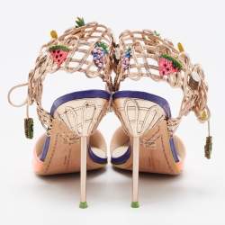 Sophia Webster Multicolor Leather Embellished Ankle Wrap Sandals Size 41