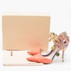 Sophia Webster Multicolor Leather Embellished Ankle Wrap Sandals Size 41