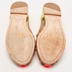 Sophia Webster Multicolor Woven Leather and Patent Loafers Size 36 