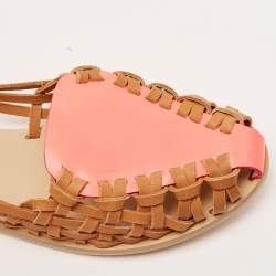 Sophia Webster Multicolor Woven Leather and Patent Loafers Size 36 