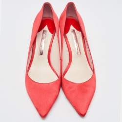 Sophia Webster Red Satin  Crystal Embellished Coco Pumps Size 38