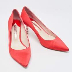 Sophia Webster Red Satin  Crystal Embellished Coco Pumps Size 38
