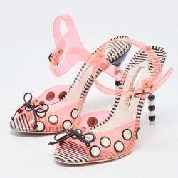 Sophia Webster Orange Jelly Bow Ankle Strap Sandals Size 39.5 