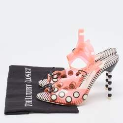 Sophia Webster Orange Jelly Bow Ankle Strap Sandals Size 39.5 