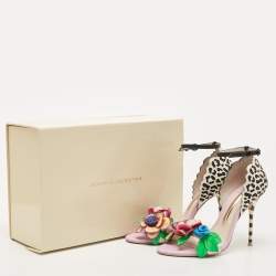 Sophia Webster Multicolor Patent Leather And Leather Lilico Floral Embellished Sandals Size 36.5