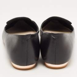 Sophia Webster Black Leather Bibi Butterfly Ballet Flats Size 38