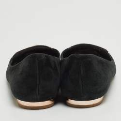 Sophia Webster Black/Rose Gold Suede Bibi Butterfly Ballet Flats Size 37