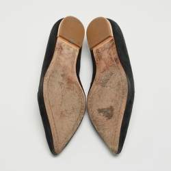 Sophia Webster Black/Rose Gold Suede Bibi Butterfly Ballet Flats Size 37