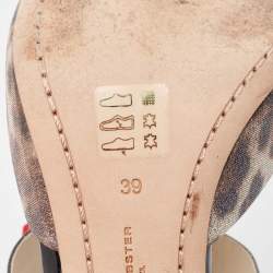 Pre Owned Sophia Webster Multicolor Satin and Patent Bow Mules Size 39