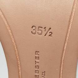 Pre Owned Sophia Webster White Leather Jumbo Lilico Floral Applique Pumps Size 35.5