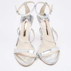 Sophia Webster Silver Leather  Ankle Strap Sandals Size 39