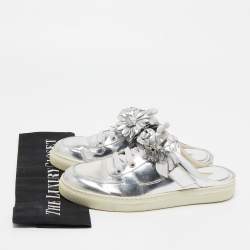 Sophia Webster Silver Leather Lilico  Jessie Sneaker Mules Size 38