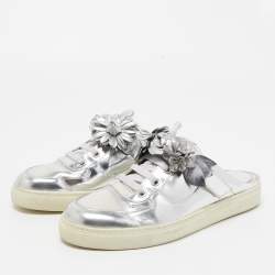 Sophia Webster Silver Leather Lilico  Jessie Sneaker Mules Size 38