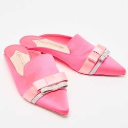 Sophia Webster Pink Satin Mules Size 39.5