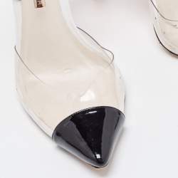 Sophia Webster Tricolor Patent and PVC Animal Print Slingback Pumps Size 39