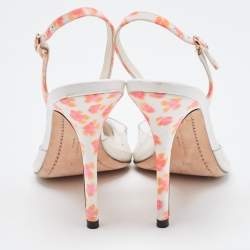 Sophia Webster Tricolor Patent and PVC Animal Print Slingback Pumps Size 39