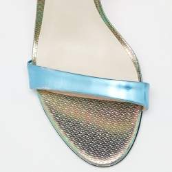 Pre Owned Sophia Webster Tricolor Leather Chiara Butterfly Ankle Strap Sandals Size 39