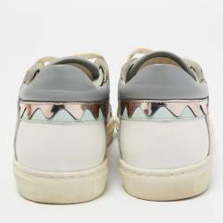 Sophia Webster White Leather Riko Sneakers Size 38