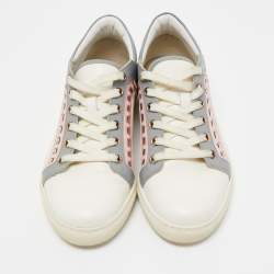 Sophia Webster White Leather Riko Sneakers Size 38