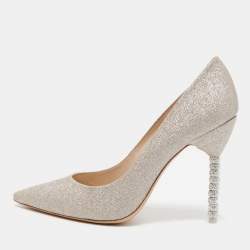 Sophia Webster Gold Glitter Coco Crystal Pumps Size 41