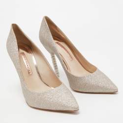 Sophia Webster Gold Glitter Coco Crystal Pumps Size 41