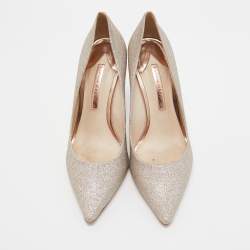 Sophia Webster Gold Glitter Coco Crystal Pumps Size 41
