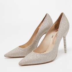 Sophia Webster Gold Glitter Coco Crystal Pumps Size 41