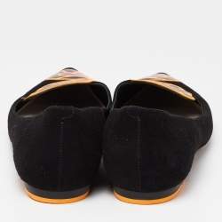 Sophia Webster Black Suede Bibi Butterfly Pointed Toe Ballet Flats Size 40