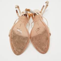 Sophia Webster Rose Gold Leather Rosalind Sandals Size 37.5