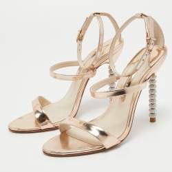 Sophia Webster Rose Gold Leather Rosalind Sandals Size 37.5