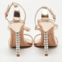 Sophia Webster Rose Gold Leather Rosalind Sandals Size 37.5