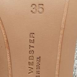 Pre Owned Sophia Webster Silver Glitter Rio Pumps Size 35