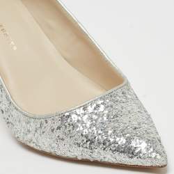 Pre Owned Sophia Webster Silver Glitter Rio Pumps Size 35