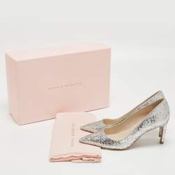 Pre Owned Sophia Webster Silver Glitter Rio Pumps Size 35