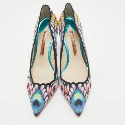 Sophia Webster Multicolor Fabric Rio Print Pointed Toe Pumps Size 38