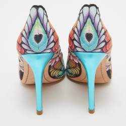Sophia Webster Multicolor Fabric Rio Print Pointed Toe Pumps Size 38