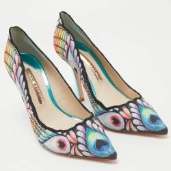 Sophia Webster Multicolor Fabric Rio Print Pointed Toe Pumps Size 38