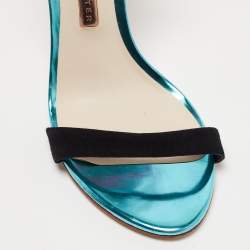 Sophia Webster Multicolor Patent Leather and Suede Chiara Butterfly Ankle Strap Sandals Size 38