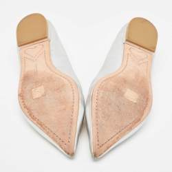 Sophia Webster Silver Leather Bibi Butterfly Ballet Flats Size 41