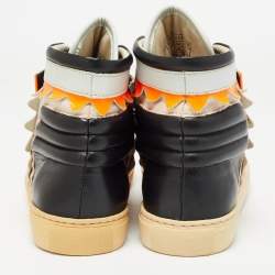 Sophia Webster Multicolor Leather and Glitter Riko High Top Sneakers Size 36