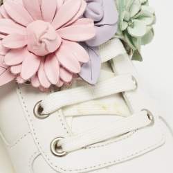 Pre Owned Sophia Webster White Leather Lilico Flower Sneakers Size 39