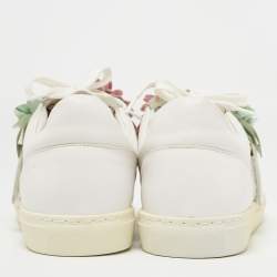 Pre Owned Sophia Webster White Leather Lilico Flower Sneakers Size 39