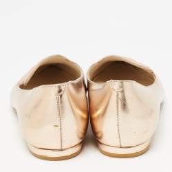 Sophia Webster Rose Gold Leather Bibi Butterfly Ballet Flats Size 37