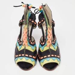 Sophia Webster Multicolor Leather Riko Cut Out Sandals Size 40