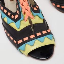 Sophia Webster Multicolor Leather Riko Cut Out Sandals Size 40